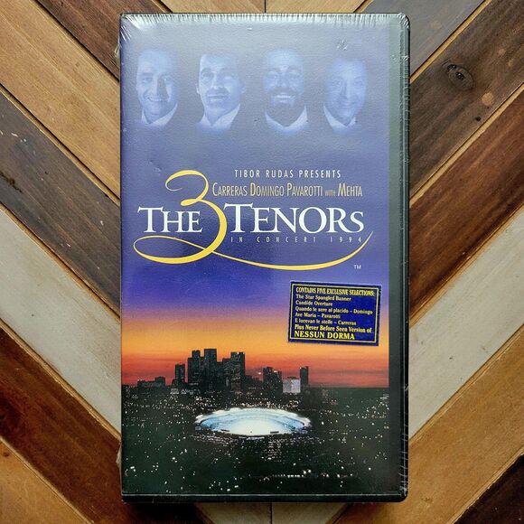 "The Three Tenors" in Concert (VHS, 1994, Hard Case) New & Sealed / Clam Shell - Picture 1 of 2